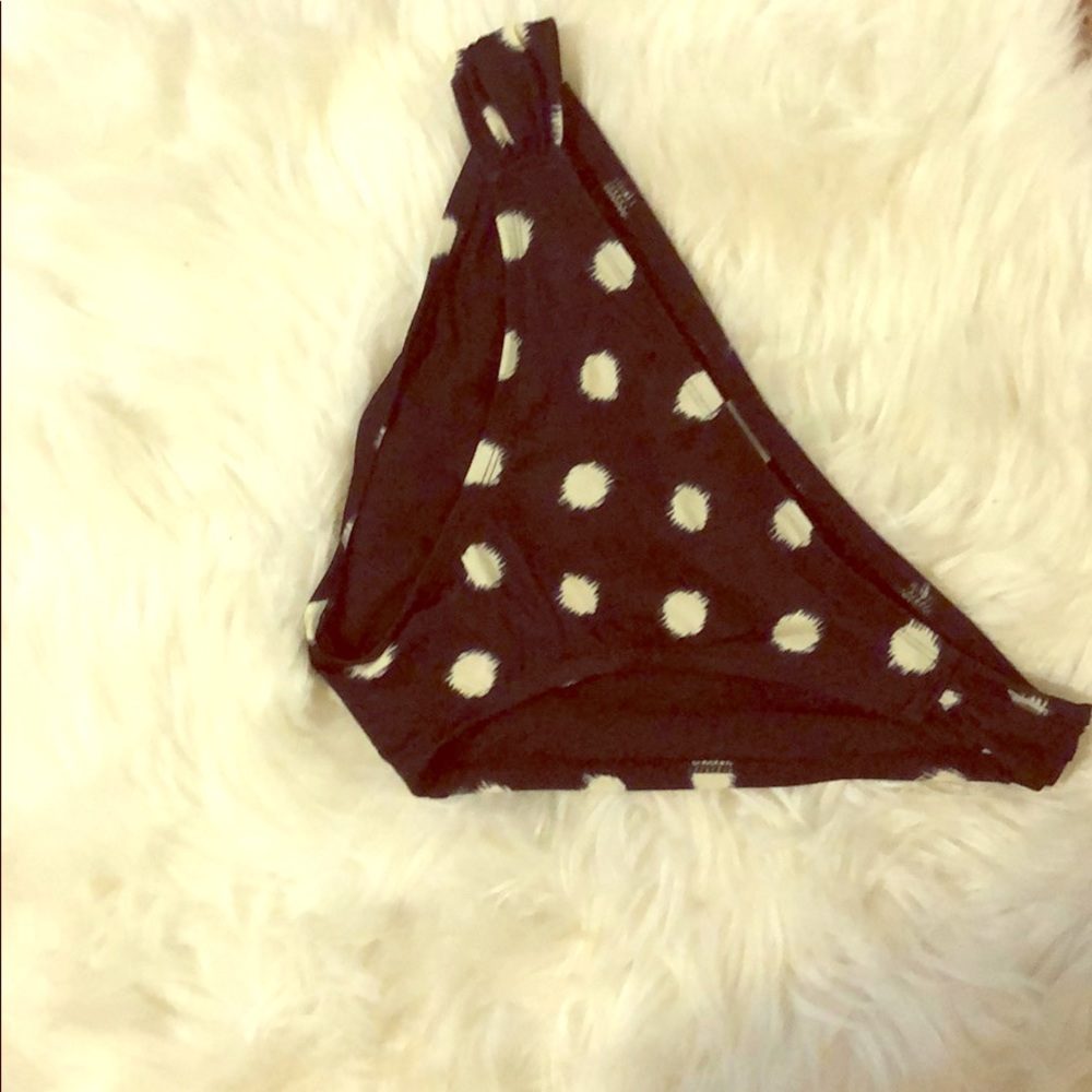 Black and white polka dot bikini bottoms